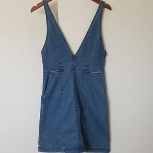 Denim Overall Mini Dress